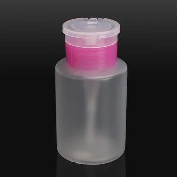 

Nail Art Polish Pump Dispenser Empty Bottle Pink FOR Cleaner UV GEL Storage Tool