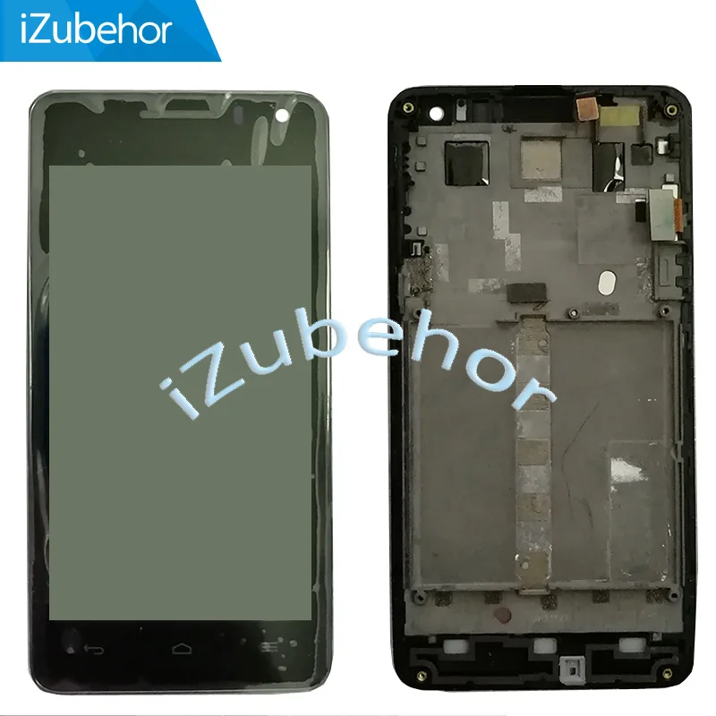 

4.5" Black / White lcd with frame For Huawei U9508 Honor 2 LCD display touch screen sensor digitizer assembly free shipping