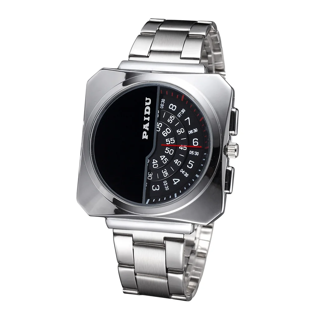 

2020New Listing Men's Quartz Watch Luxury Brand Fashion Casual Stainless Steel Men's Watch Translucent Design Relogio Masculino