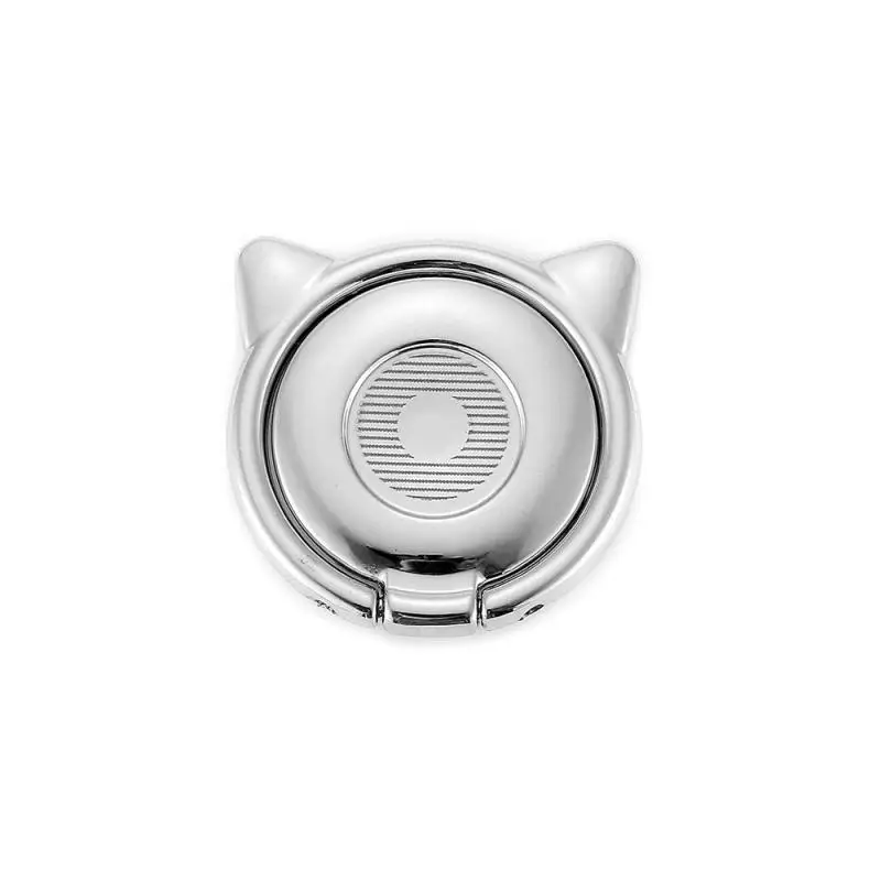 Милое кольцо-держатель с кошачьими ушками из сплава для IPhone X 8 samsung Xiaomi 360 Вращающаяся подставка для мобильного телефона, магнитный автомобильный держатель
