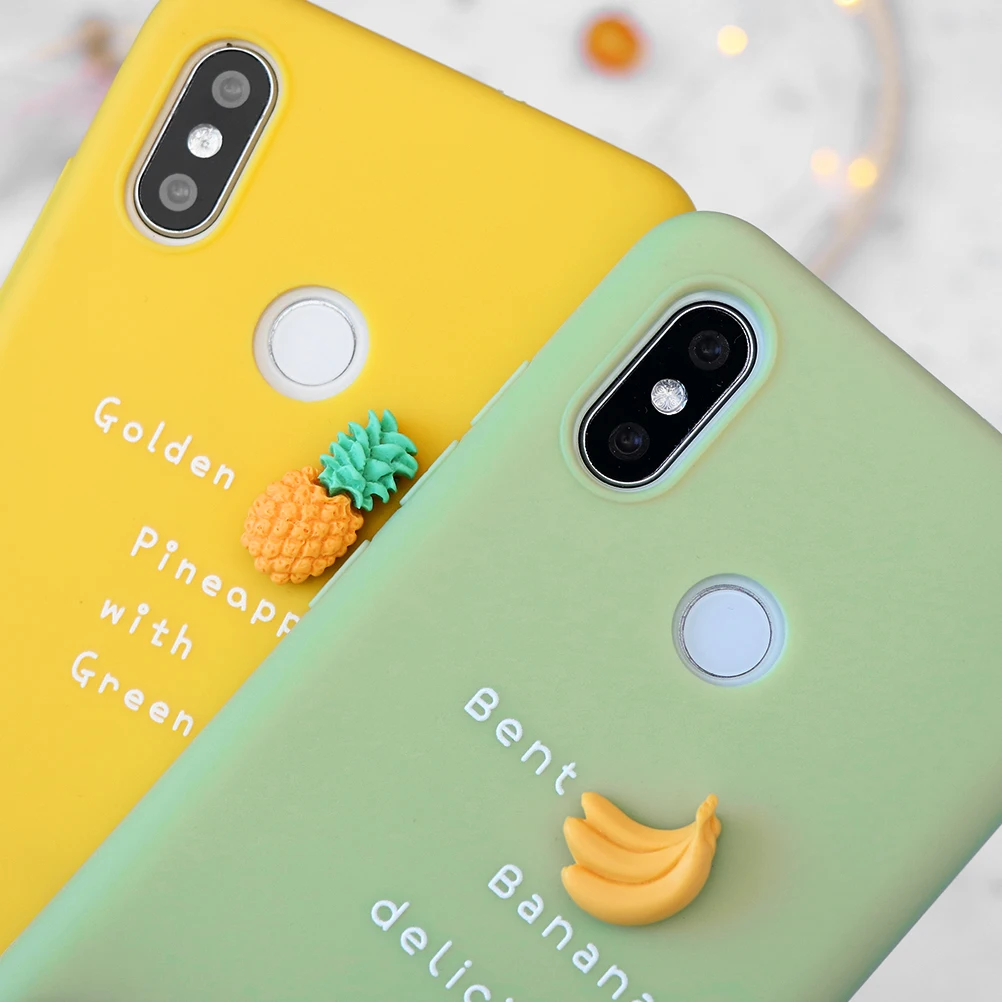 Милый мягкий ТПУ чехол с 3d изображением фруктов для Xiaomi Redmi K20 S2 Note 6 6A 5 5A 7 7A 8 8A 8T 9 SE