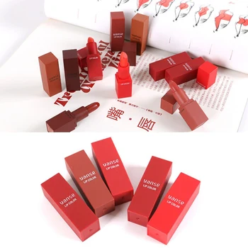 

HOT 5pcs Mini Matte Silky Lipstick Set Waterproof Non-stick Cup Long Lasting Colorfast Pearlescent Lipstick Kit MKXJ