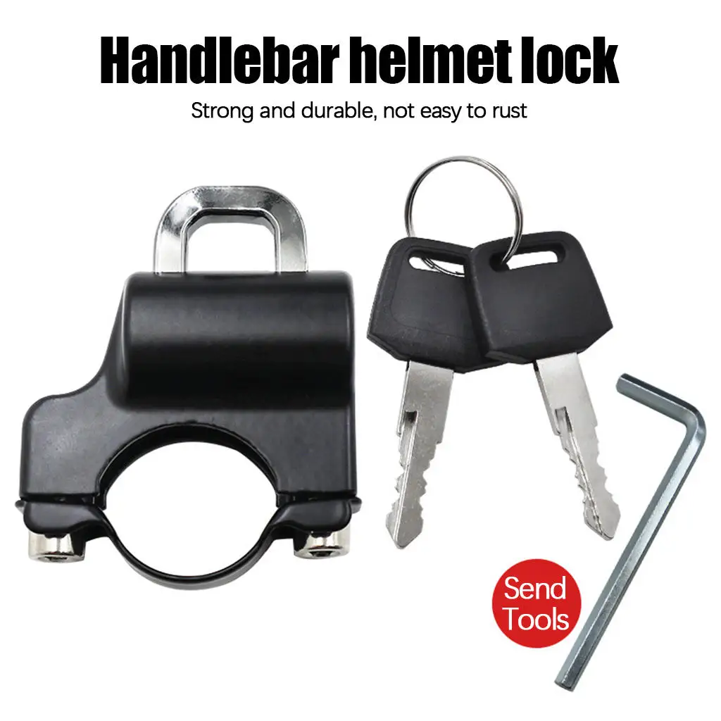 Motorcycle Helmet Lock Alarms Hanging Hook Motorbike Helmet Lock Kit