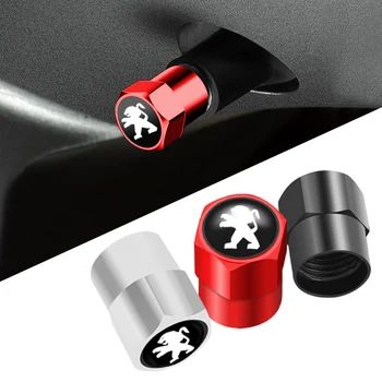 

4 Pcs Wheel Tire Valve Stems Caps Cover For Peugeot 206 207 208 306 307 308 407 408 508 2008 3008 CC 5008 107 Car Styling