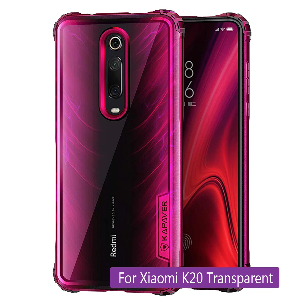 Противоударный чехол-бампер для Xiaomi mi 9T 9T Pro 6 8 9 A1 MAX3, защитный чехол для Red mi Note 6 7 7S K20 pro - Цвет: K20 Tr Red