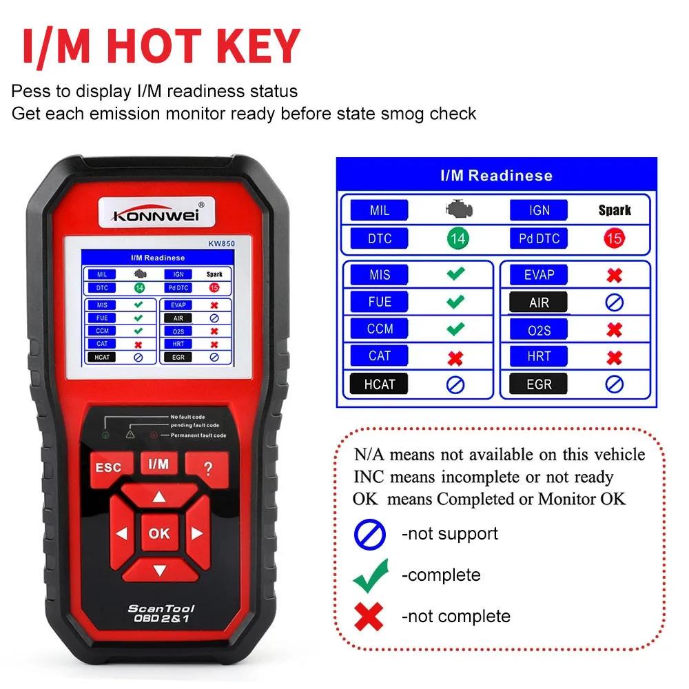 KONNWEI KW850 Автосканер OBD 2 OBD2 автомобильный сканер многоязычный автоматический диагностический сканер лучше AL519 NT301 OBD2 сканер