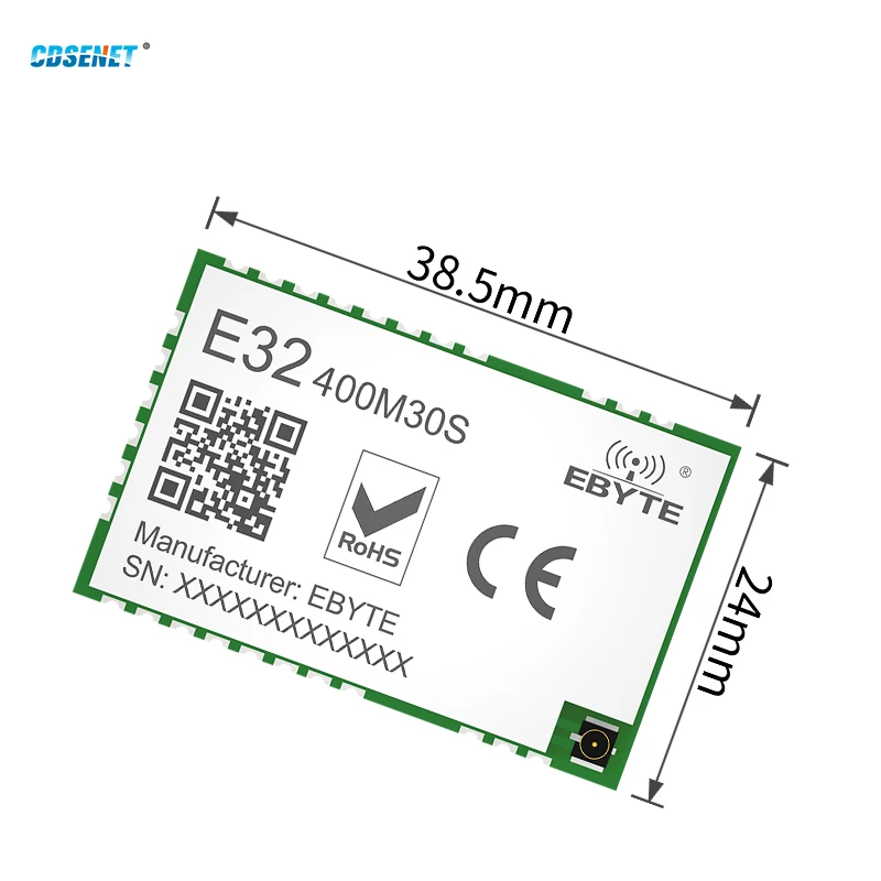 Lora SX1278 확산 스펙트럼 모듈 SPI 433MHz 470MHz 장거리 10KM 저전력 30dBm CDSENET E32-400M30S PCB 스탬프 구멍