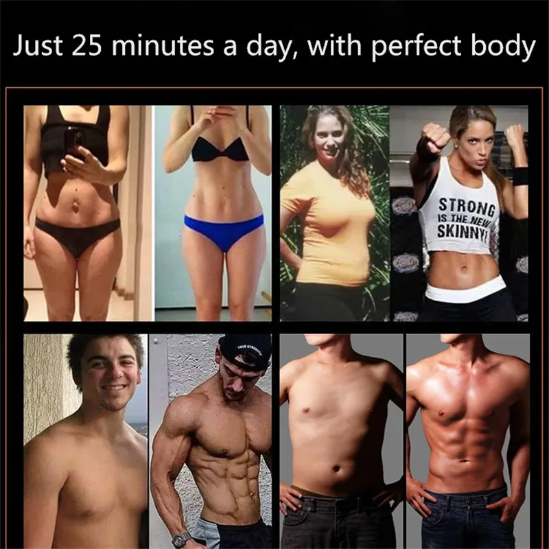 Wireless Muscle Stimulator Trainer Smart Fitness Abdominal Training Electric Weight Loss Stickers Body Slimming Belt Unisex