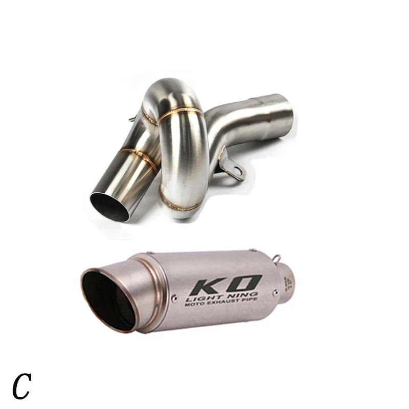 Escape Motorcycle Exhaust Mid Link Tube And 51mm Vent Pipe Stainless Steel Exhaust System For Kawasaki Zx6r Zx636 2009-2020 - Image 3