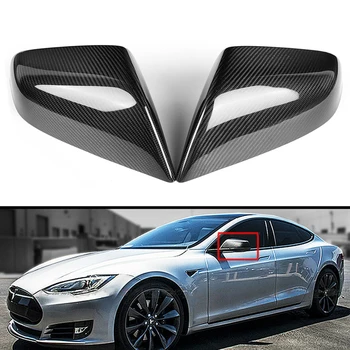 

For tesla model S 2012-2018 Rearview mirror cover Exterior Auto 1 Pair Matte