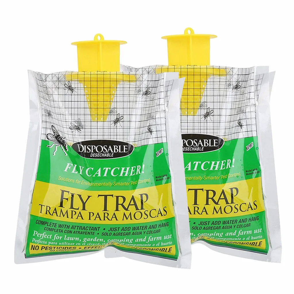 2PCS Flycatcher сумка для дома сада улицы одноразовая ловушка управления мухами инсектицид мух ловушка пакеты Tant - Цвет: 2PCS