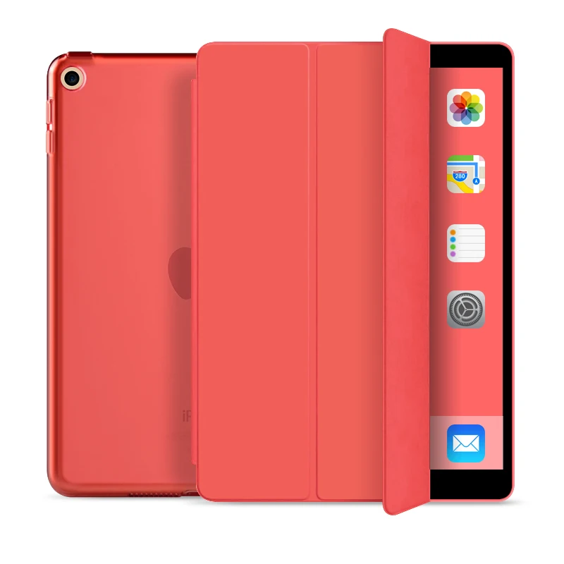 Красный Funda Чехол для iPad 9,7 дюймов A1893 A1954 A1822 A1823 ультра тонкий чехол для смарт-телефона Авто Режим сна/Пробуждение легкий Чехол - Цвет: Красный