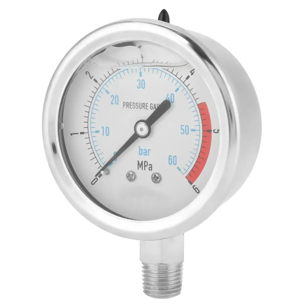 0-160Bar гидравлический Манометр 0~ 16Mpa 1/" NPT 60 мм циферблат воздуха гидравлический манометр воды метр