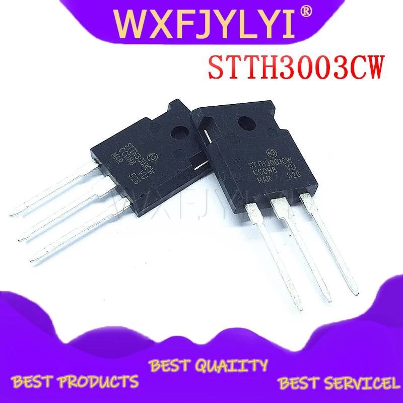 5 шт./лот STTH3003CW STTH3003 STTH30R03CW TO-247 30A 300V Быстрое восстановление выпрямителя диода |
