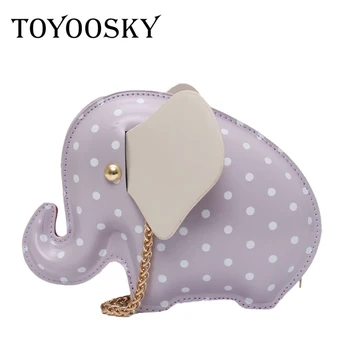 

TOYOOSKY fashion Women Leather Handbags Casual Crossbody Elephant Shaped Bags Girls ladies messenger bag purse shoulder bags