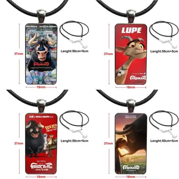

Lovely Cartoon Movie Ferdinand For Women Fashion Glass Cabochon Pendant Necklace With Women Steel Plated Statement Jewelry