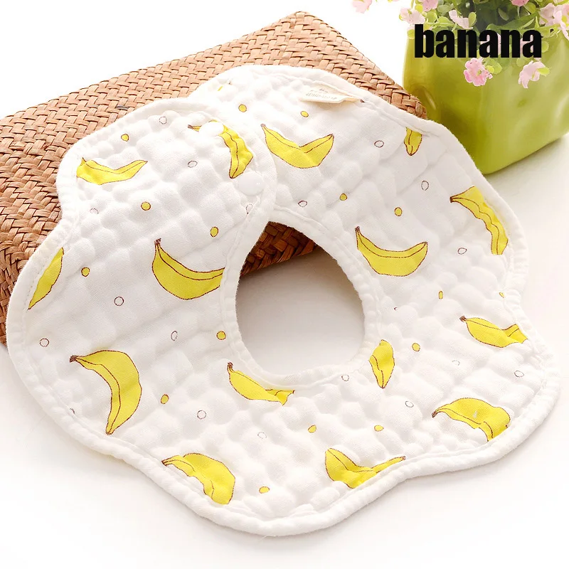 banana Новинка, слюнявчик, слюнявчик для кормления, бандана, принт с героями мультфильмов, дышащий, для детей, малышей - Цвет: banana