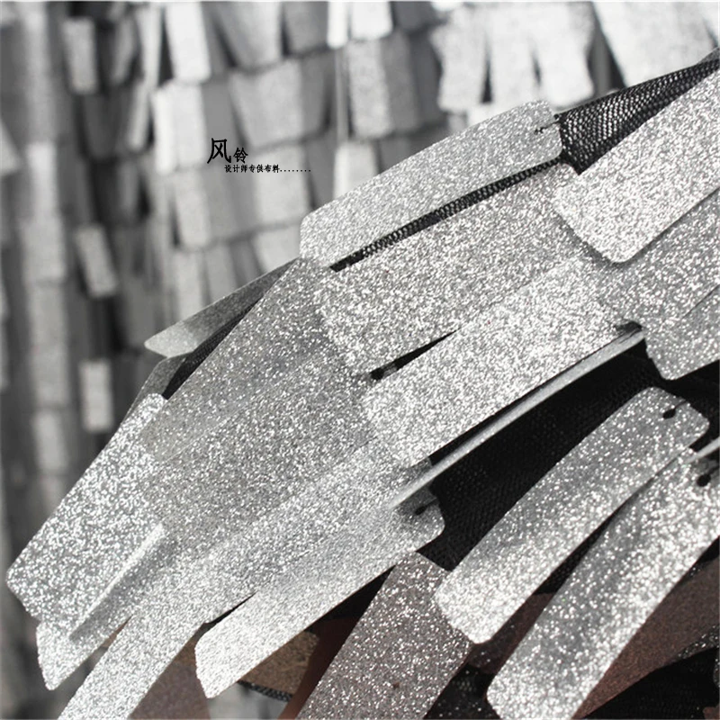 GLace 1Y/Лот silve черный квадратный блестки кружевной блеск швейная ткань Производительность Костюм Аксессуары Одежда Украшение TX1316
