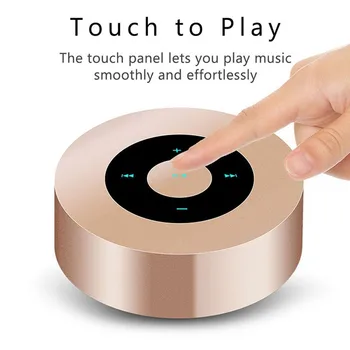 

A8 Mini Column Wireless Bluetooth Speaker Portable Steel Touch Altavoz Handfree With MIC For IOS Phones