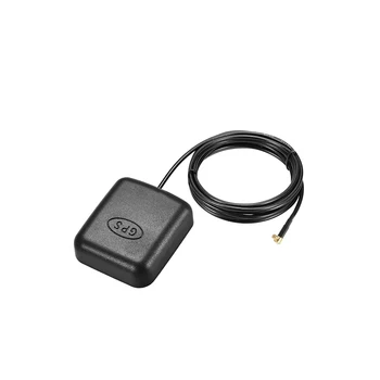 Uxcell 1 個gpsアクティブアンテナmcx雄プラグ 90-度 34dB空中コネクタケーブルと磁気マウント 3 メートルワイヤーm