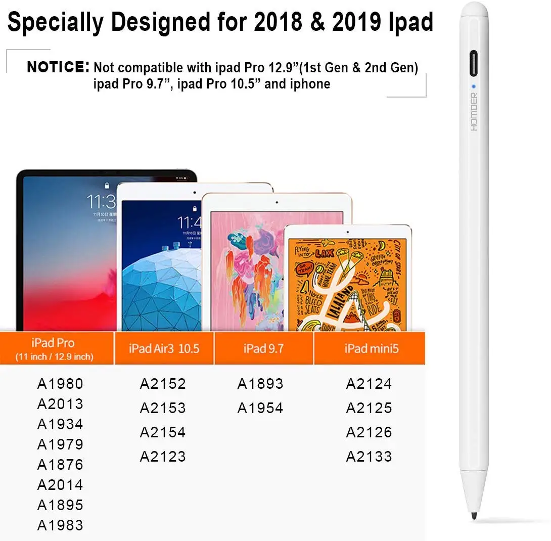 2nd Gen Stylus Pencil Special Tablet Pen For IPad IPad Pro Active Digital Pen Only For IPad 2018 Release Or Later Models