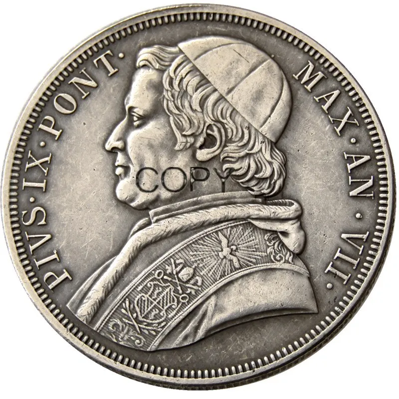 Italie Ватикан Pius IX Scudo 1853 R Rome Argent Copy Coins|coin coins|coin copyrome coin |