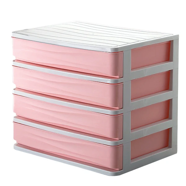 Splicable ящик для макияжа Organiz домашняя коробка для хранения настольный контейнер для сортировки офисный файл коробка для хранения мелочей - Цвет: Pink-4 layer