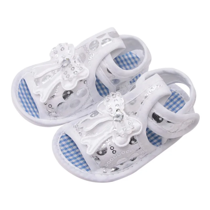 Летние детские сандалии; обувь принцессы для новорожденных девочек; хлопковые открытые сандалии с мягкой подошвой для девочек; Новинка