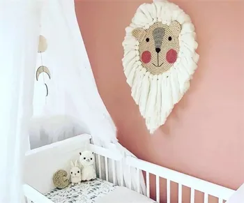 

Home Decoration lion Handmade Weaving Ornament Nordic Fresh Simple Kid Room Wall Decoration Hanging