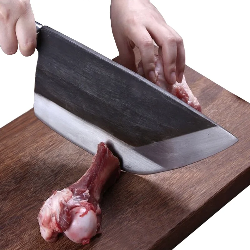 Ручной работы кованый нож Santoku ковочный зажим стальной китайский для мясника