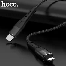 HOCO usb type C к USB кабель для iPhone Xs Max X 8 Plus 18 Вт PD 3A Быстрая зарядка зарядное устройство type-c USB C кабель для Apple шнур данных