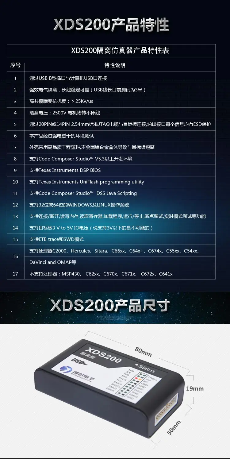 XDS200 симулятор изоляции A11 XDS200ISO мощная электрическая изоляция