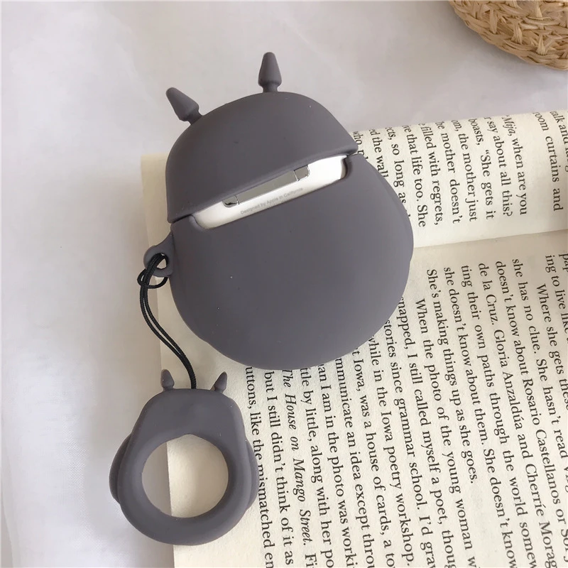 3D мультфильм Тоторо беспроводной Bluetooth чехол для наушников силиконовый чехол s Airpods 2 1 защитный чехол