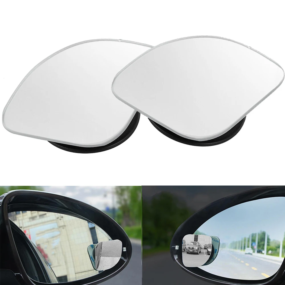 

2Pcs Adjustable HD Glass Convex Car Motorcycle Blind Spot Mirror for Parking Rear View Autp Accessories