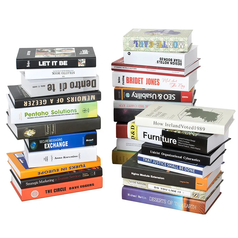 Модные поддельные книги для украшения дома Декор журнальный столик имитация