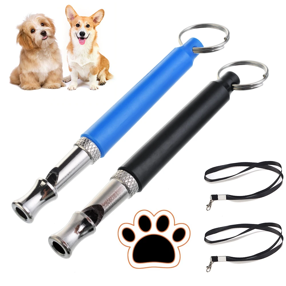 

1/2pcs Puppy Pet Dog Whistle Two-tone Ultrasonic Flute Stop Barking Ultrasonic Sound Repeller Dog Training Whistle Dog Repeller
