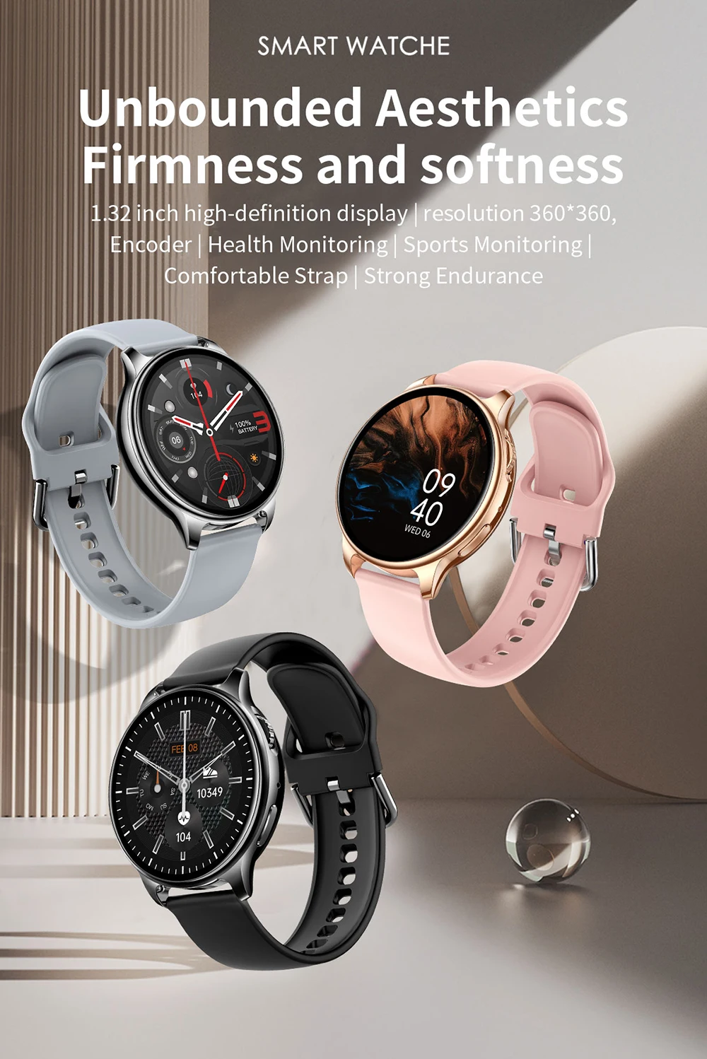 2023 new bluetooth answer call smart watch women with rotate button men women dial call smartwatch sport fitness tracke bracelet