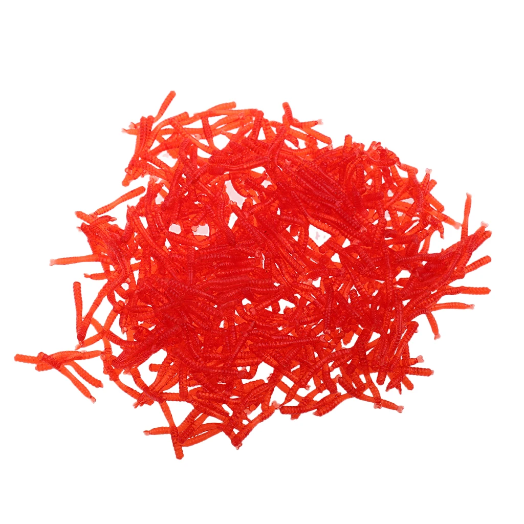 500Pc Soft Sea Earthworm Lure Artificial Bait Bionic Worm Trout Fishing Lure