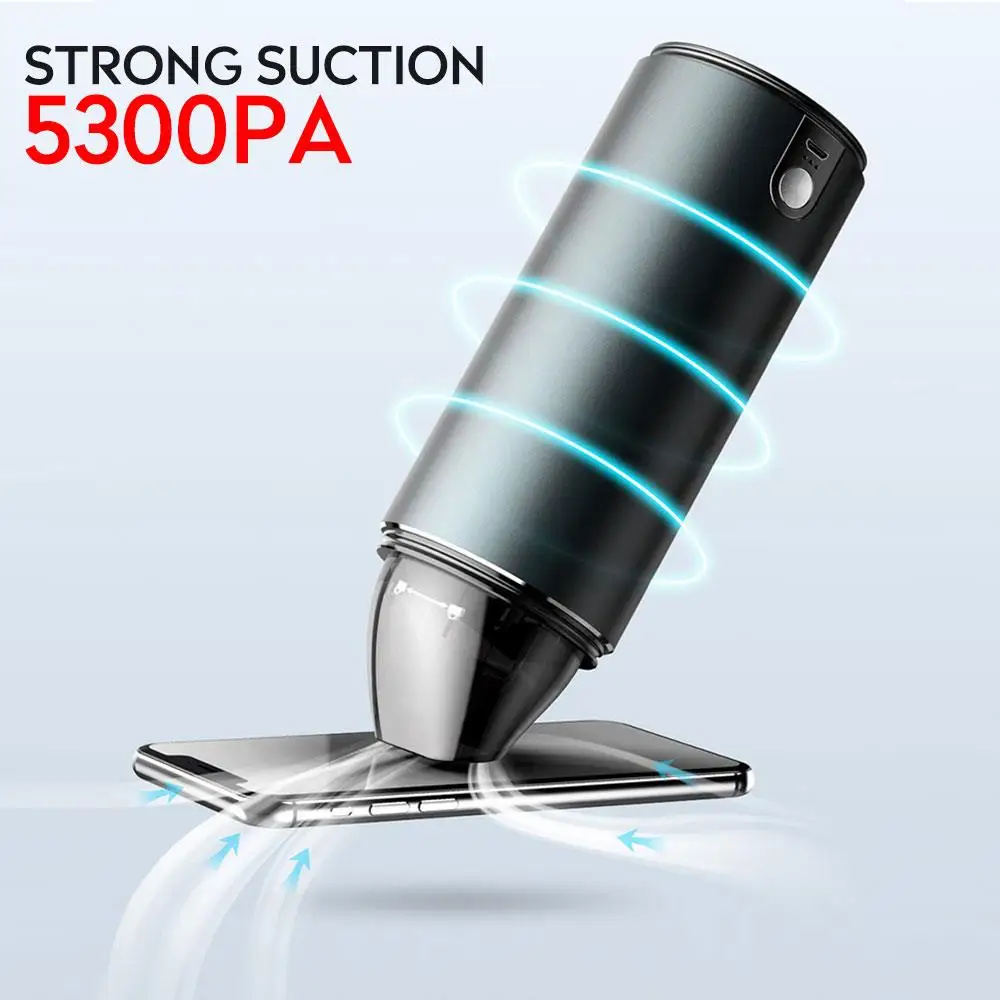 

Portable Vacuum Cleaner Vacuum Cleaner Car Cleaners USB 5300Pa 2000mAh Driving 2020 New Hair Dryer Auto Room Keyboard Desktop