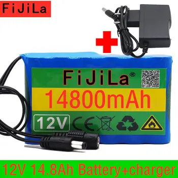 

100% original 12V battery pack 14.8Ah 18650 Rechargeable Lithium Ion battery pack capacity DC 12.6V 14800mAh CCTV Cam Monitor