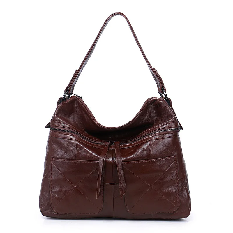 Dark Brown Сумка для девушек новая кожаная женская сумка модная Корейская версия сумки через плечо Наклонная Сумка - Цвет: Dark Brown