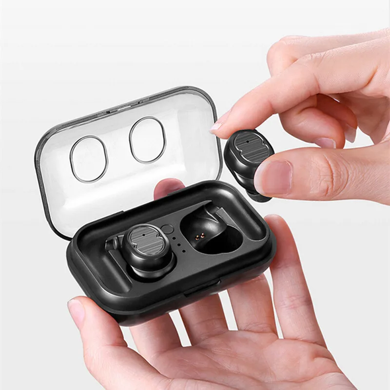 

True Wireless Stereo Headsets Touch Key 5.0 Mini TWS Earbuds Waterproof Noise Cancelling Auto Fast Paired HD Mic Handsfree