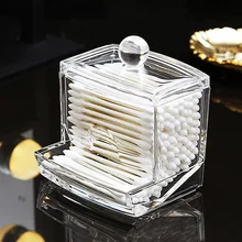 

2 Style Cotton Swab Makeup Organizer Storage Box Portable Container Make Up Cotton Pad Holder Cosmetics Organizer Gift