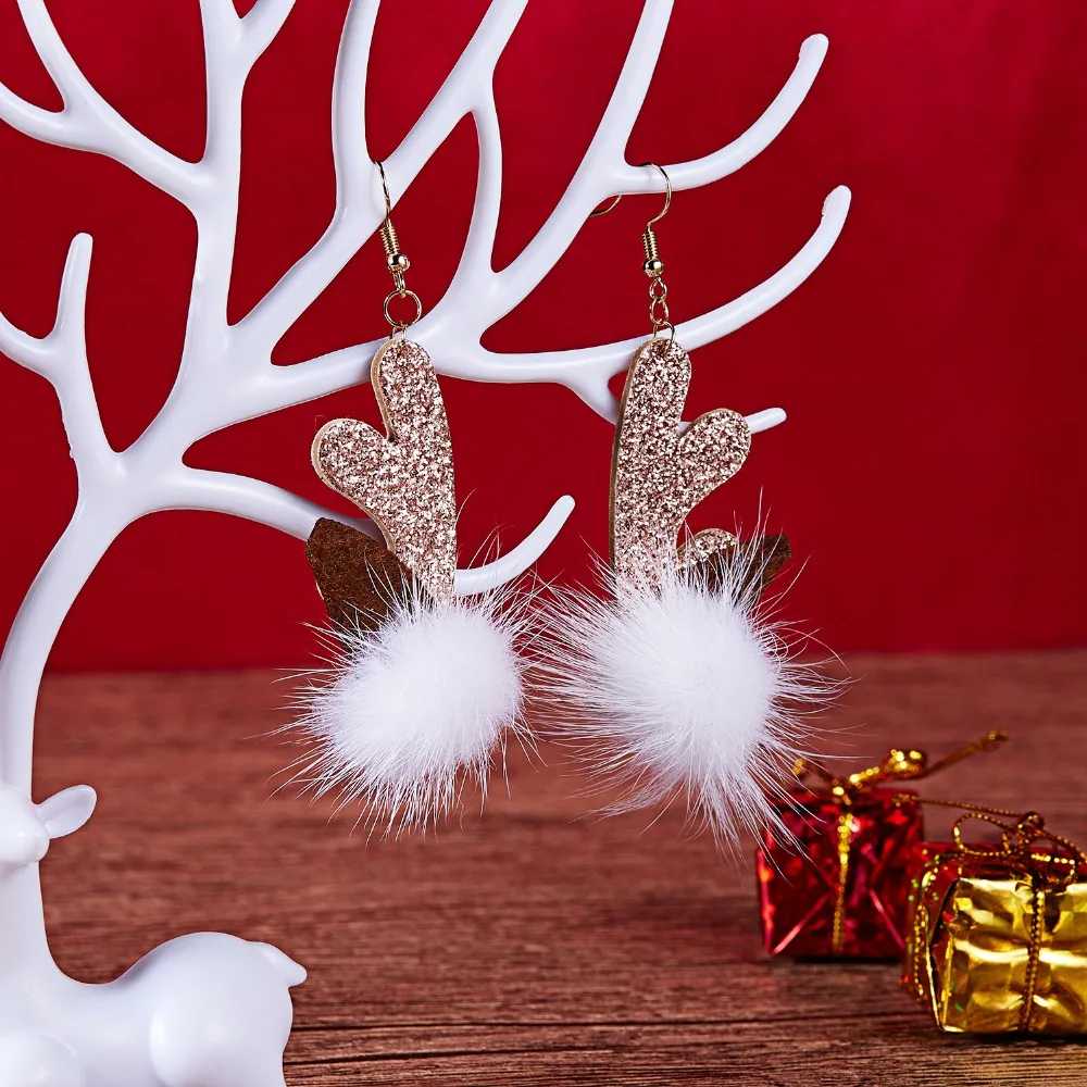 Рождественские украшения, серьги, милый Санта Клаус, лось, снеговик, дерево, носок, колокольчик, олень, прекрасный Рождественский подарок, войлочная ткань, серьги-капли, Brincos