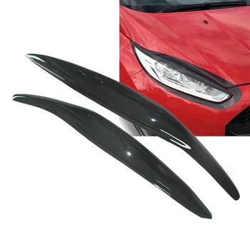 

Car Headlight Eyebrow Eyelid Sticker Bright Black for Ford Fiesta MK7.5 MK8 2012-2017