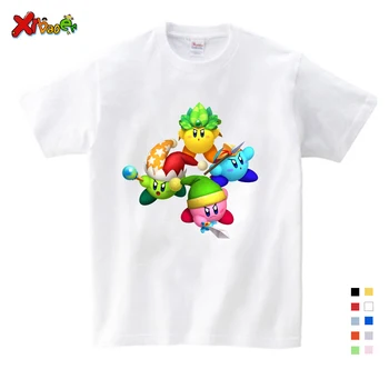 

Kirby Game Children T-shirt Pure Cotton Short Sleeve Round Neck Shirt Children Clothes 2019 High Quality Baby T-shirt 3T-9T