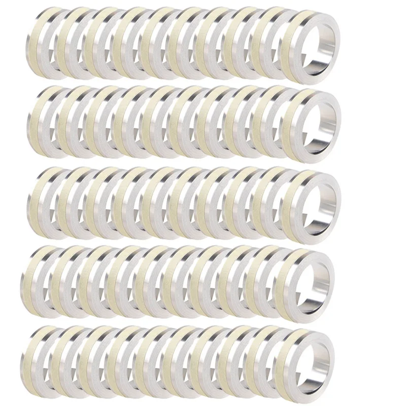 50Pcs Для DYMO 35800 клейкая алюминиевая лента с тиснением 12 мм X 3,65 м 35800 лента с липкостью для Dymo M1011 ручной металлический принтер - Цвет: 50Pcs