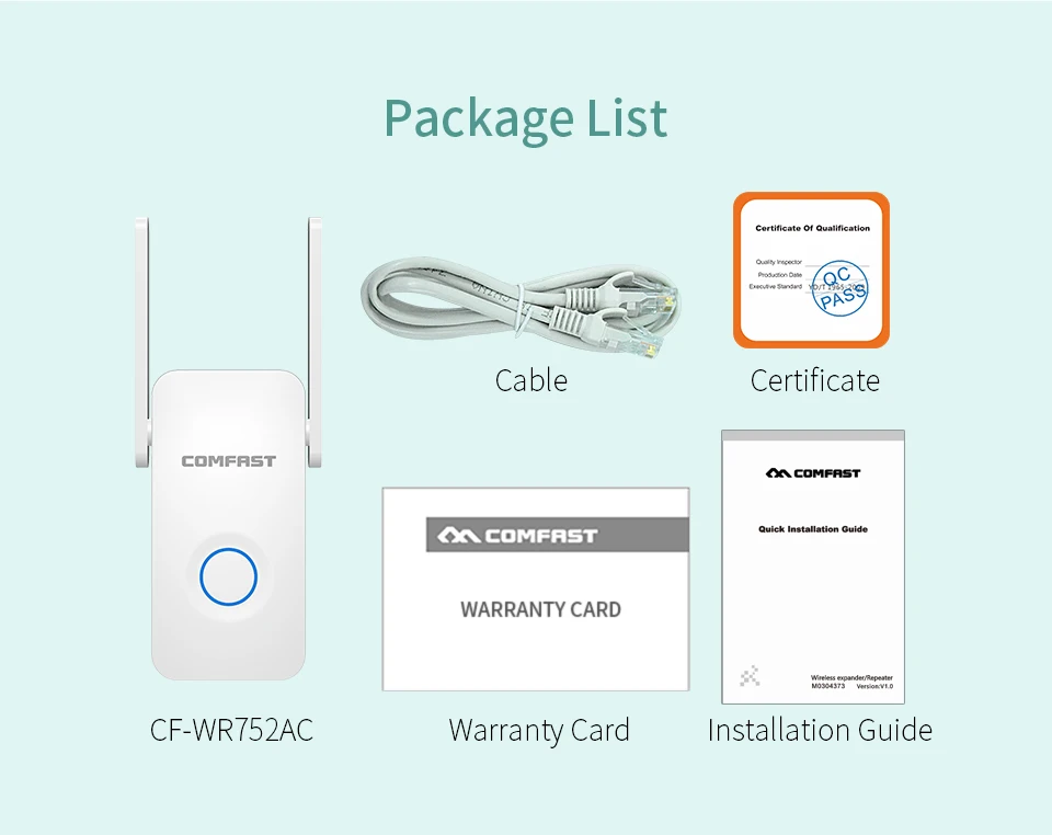 Wifi роутер wifi повторитель 11AC двухдиапазонный 1200 Мбит/с Comfast беспроводной WI FI роутер расширитель усилитель wifi усилитель английская прошивка