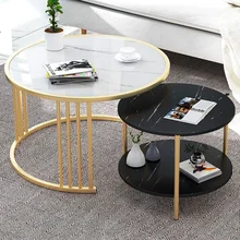 Creative Round Table Nordic Small Coffee Table Modern Home Living Room Sofa Round Table Bedside Multifunctional Removable Table