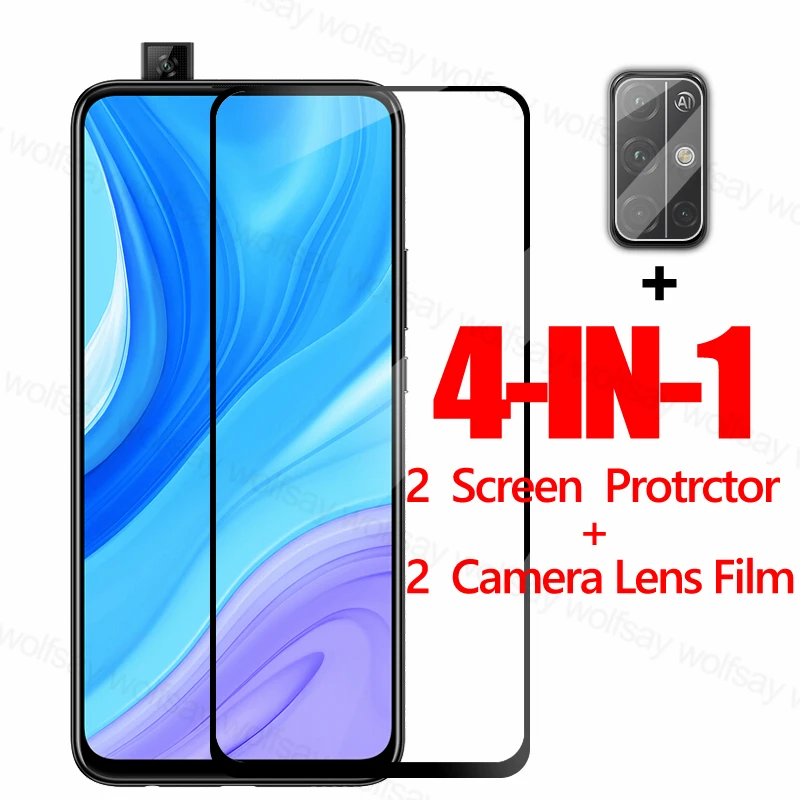 Protetor de tela de vidro temperado cobertura completa para huawei y9s y9s y8s y9a y7p y9 2019 y9 prime 2019